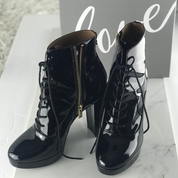 Calvin Klein Shoes - Calvin Klein Melinda Patent Leather Boots